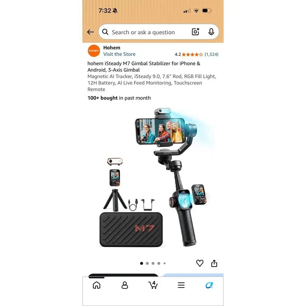 Hohem iSteady M7 3-Axis Smartphone Gimbal Stabilizer
